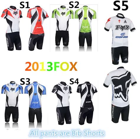 FOX sport 2013 pro Cycling Jerseys short BIB Short Set ropa ciclismo MTB Cycle Wear Bike clothes ...