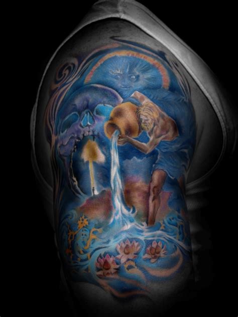 Aquarius Tattoos Designs, Ideas and Meaning | Tattoos For You