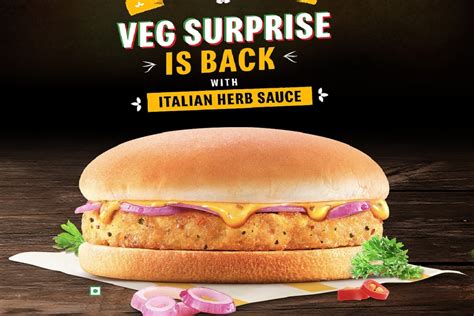 McDonald’s relaunches Veg Surprise Burger in India- North and East menu