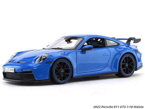 2022 Porsche 911 GT3 blue 1:18 Maisto diecast scale model car ...