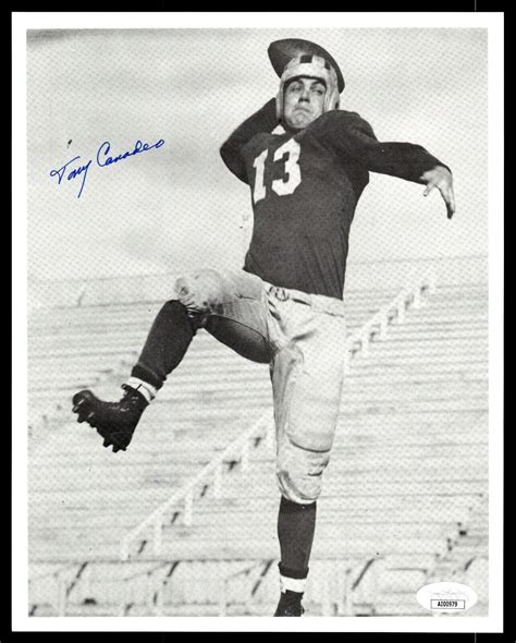 TONY CANADEO SIGNED 8X10 WITH JSA COA - GREEN BAY PACKERS - HALL OF ...