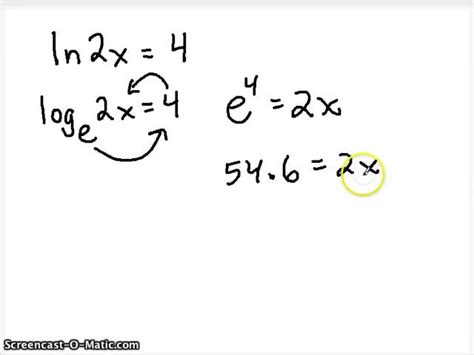 Example Of Natural Logarithm