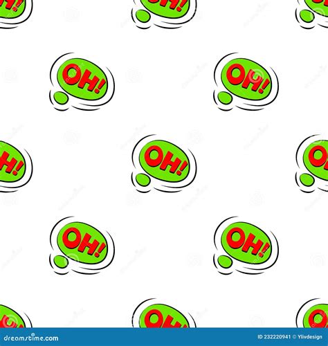 Oh Sound Effect Pattern Seamless Vector Stock Vector - Illustration of ...