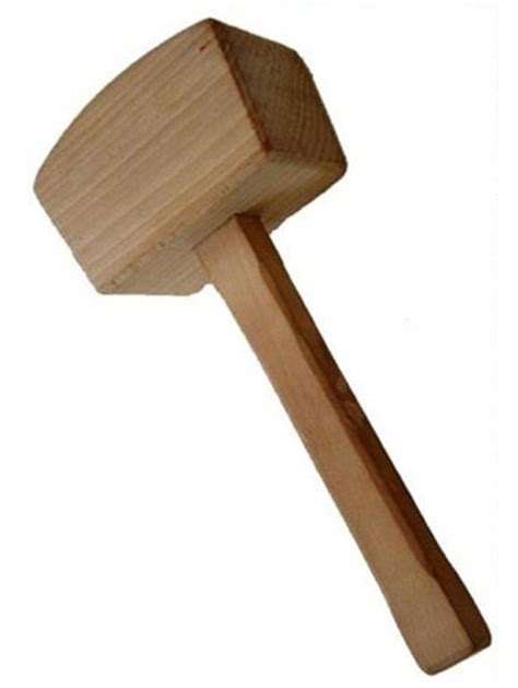 Wooden Mallet Hammer 310mm Strike Area Chamfered Mortice Finish - Ideal for Woodwork, Carpentry ...