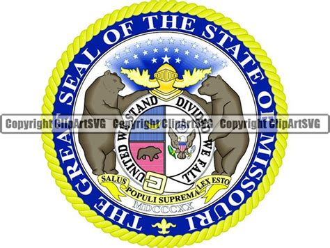 Missouri State Seal Flag U.S. US United America American Nation ...