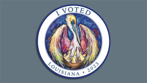 Louisiana unveils 2023 "I voted" sticker by artist Becky Fos - Axios ...