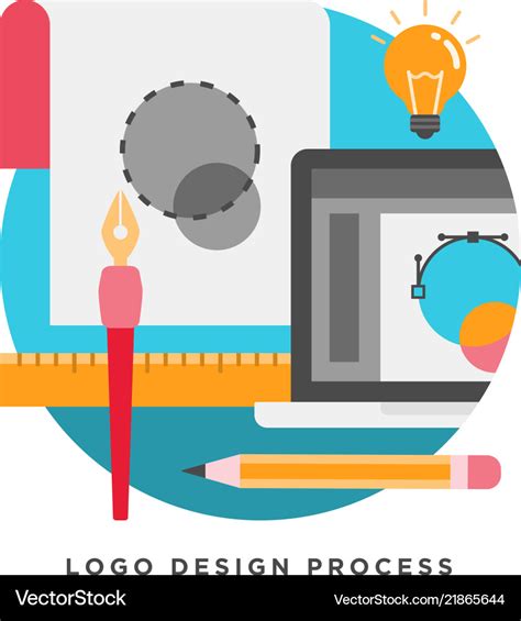 Logo design process Royalty Free Vector Image - VectorStock