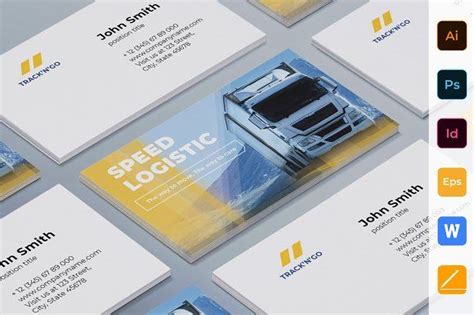 Trucking Logistics Business Card | Business card design, Business cards creative templates ...