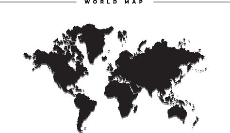 Black And White World Map Vector In Illustrator Svg J - vrogue.co