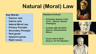 Natural Moral Law Aquinas Year 12 -13 A Level | Teaching Resources