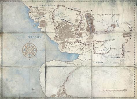 Middle Earth Map Of The First Age Question The Most Powerful Realm - Riset