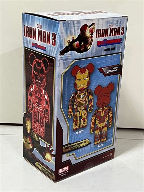 Iron man 3 (Mark 42 Damage version) Bearbrick 400%, Hobbies & Toys ...