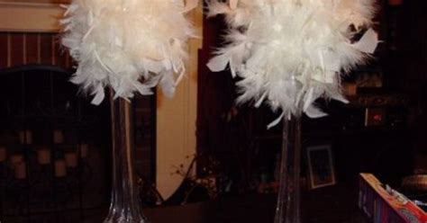 feather boa centerpieces, much cheaper than buying feathers on their own! | GRAD | Pinterest ...