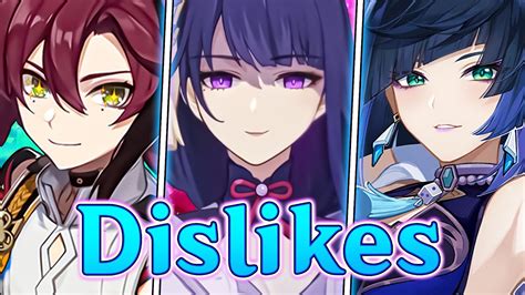 Voice lines that are their Likes and Dislikes | ft. Heizou, Yelan, Raiden Shogun | Genshin ...