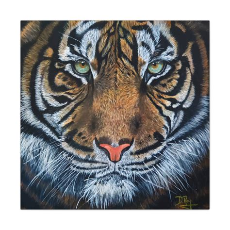 Tiger Canvas Print Wall Art Livingroom Bedroom Decor Tiger Lovers Gift ...