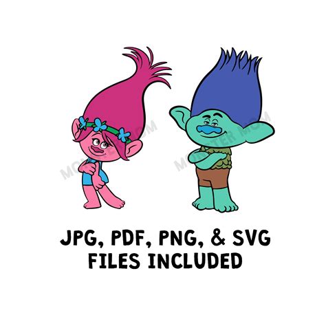 Trolls LAYERED SVG Poppy SVG Branch SvG Trolls Clipart Trolls Cut File | lupon.gov.ph