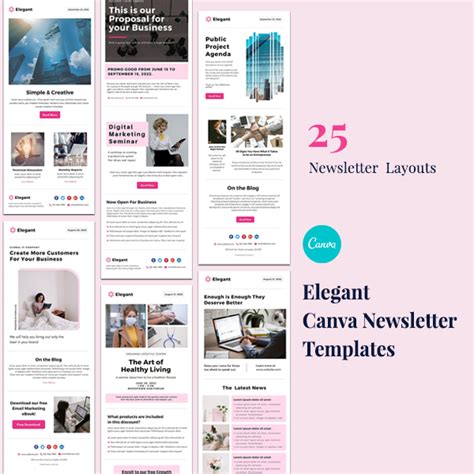 Elegant Canva Newsletter Templates - Pennyblack Templates