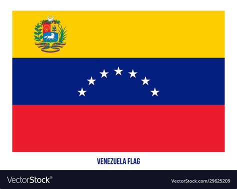 Venezuela flag on white background Royalty Free Vector Image