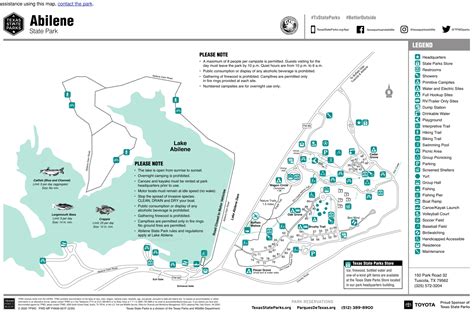 Abilene State Park Map - Ontheworldmap.com