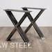 ANY SIZE Coffee Table Legs set of 2. Simple and Sleek Industrial Coffee Table Legs. Metal Legs ...