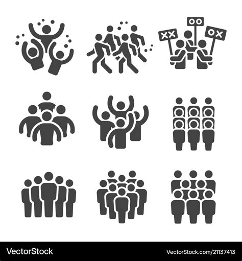 Crowd icon Royalty Free Vector Image - VectorStock