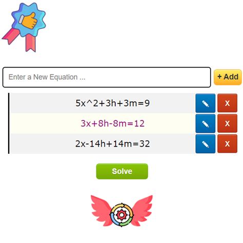 System of Equations Calculator: Solve system of equations easily