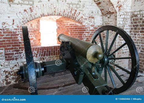 A Large Cannon at Fort Pulaski National Monument Near Savannah Georgia ...