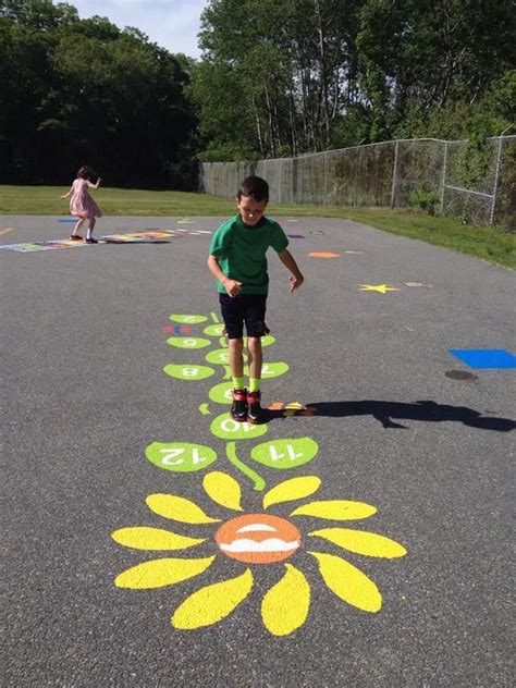 hopscotch stencils playground - Google Search in 2020 | Playground ...