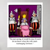 Funny Throne Room Humor Poster | Zazzle