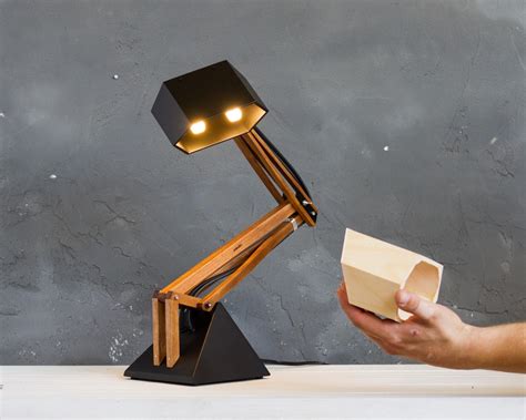 Unique Industrial Adjustable Desk Lamp the MASHINA Custom Built Character Lamp for True ...