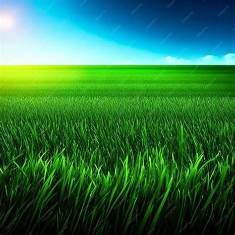 Premium AI Image | Green grass background or artificial grass soccer ...