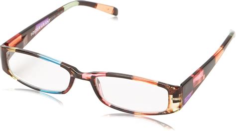 Amazon.com: Foster Grant Women's Confetti Rectangular Reading Glasses ...