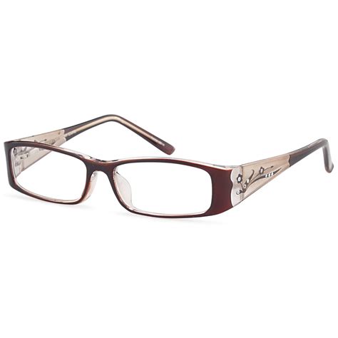 Women's Eyeglasses 51 16 135 Brown Plastic Generic Brand - Walmart.com - Walmart.com