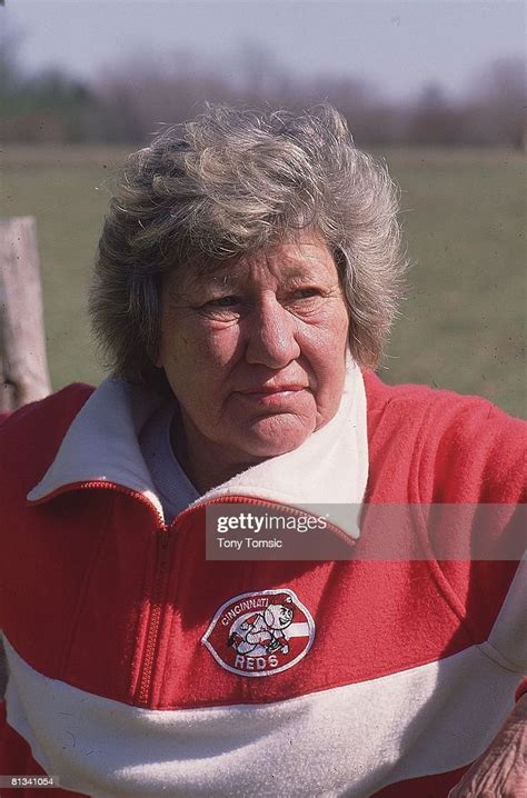 Closeup portrait of Cincinnati Reds owner Marge Schott, Cincinnati, OH ...