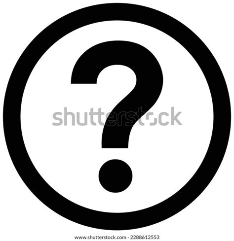 Question Mark Icon Black Color Line Stock Vector (Royalty Free ...