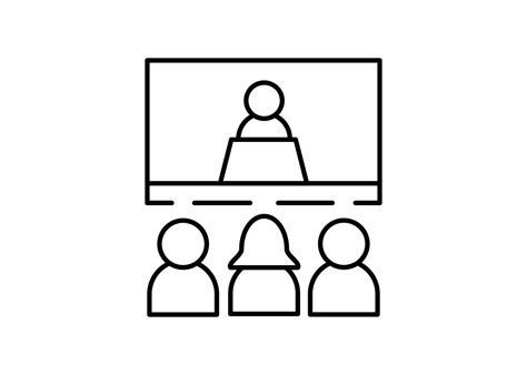 Video conference icon logo design template vector isolated illustration ...