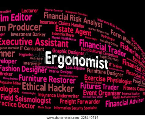 Ergonomist Job Meaning Career Position Work Stock Illustration ...