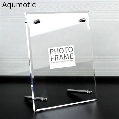 Aqumotic Clear Acrylic Frame 8x10 Large Acrylic Picture Frame Transparent Glass Square Acrylic ...