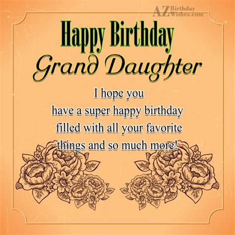 Birthday Wishes For Granddaughter - Birthday Images, Pictures - AZBirthdayWishes.com