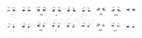 Anime Manga Boy Expressions Eyes Set Stock Illustrations – 39 Anime Manga Boy Expressions Eyes ...