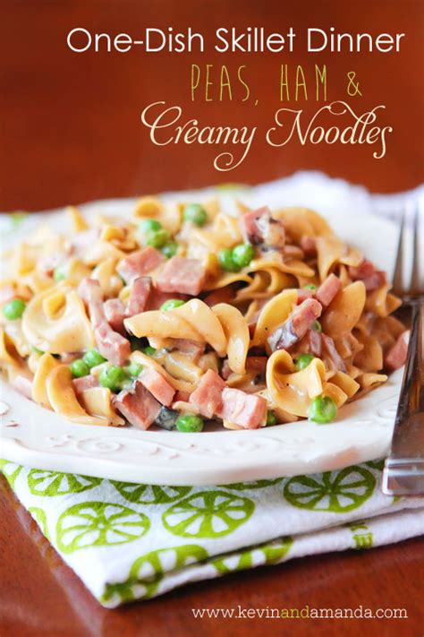 Peas, Ham, and Creamy Noodles | Easy Pasta Dish