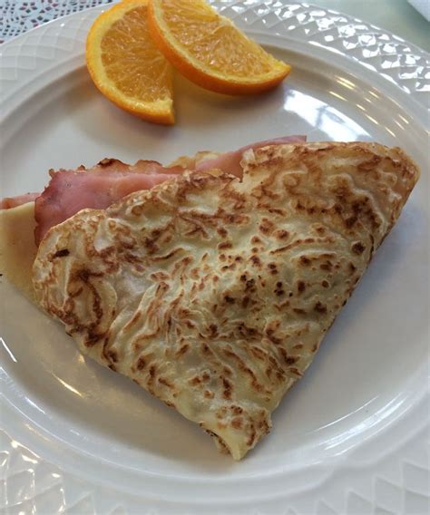 Ham and cheese crepes. Yum! | Ham and cheese crepes, Cheese crepes, Breakfast