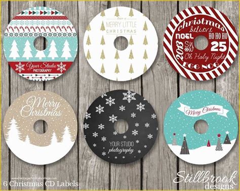 Free Cd Label Design Templates Of Christmas Cd Dvd Label Template Set ...