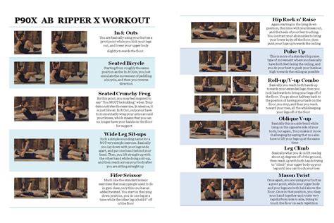 Ab Ripper X Full Workout | P90x ab workout, P90x workout, Ab ripper