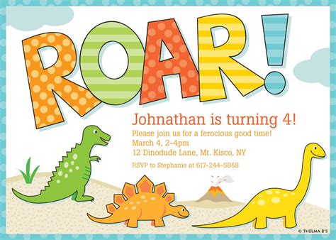 Dinosaur Invitation Dinosaur Party Invitation Dinosaur by ThelmaBs