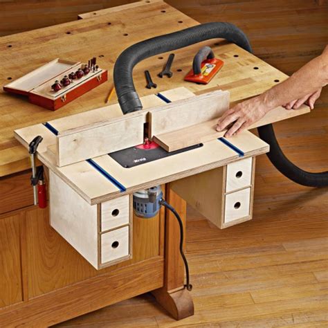 Bench-mounted Router Table Plan from WOOD Magazine #woodworking | Woodworking router table ...