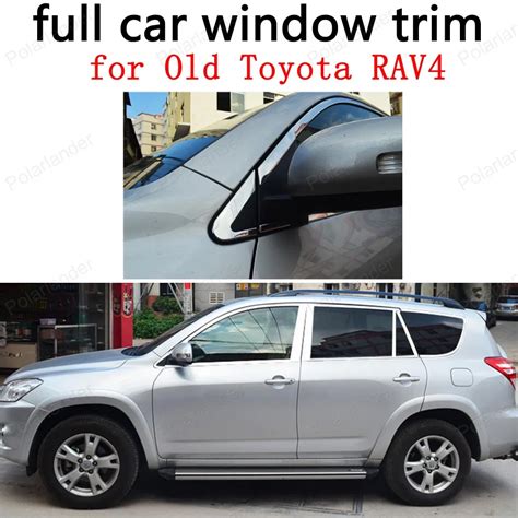 Car Exterior Accessories full Window Trim for Toyota RAV4 09 13 Stainless Steel Decoration ...