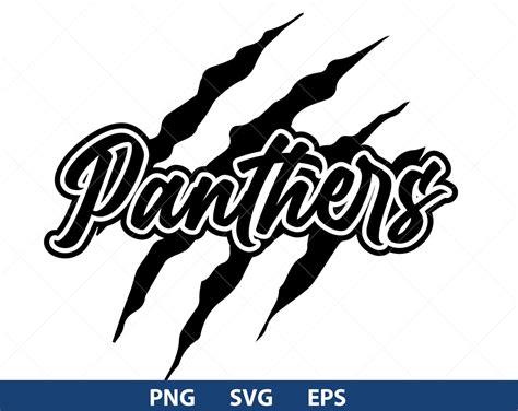 Panthers SVG PNG EPS Slash Claw Mark Scratch Paw Go Panther Cut Design ...