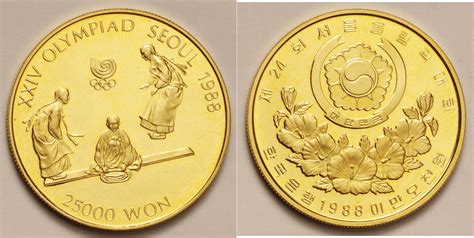 NumisBids: Taisei Internet Auction 20, Lot 53 : South Korea. Seoul Olympics IV Gold 25000 Won ...