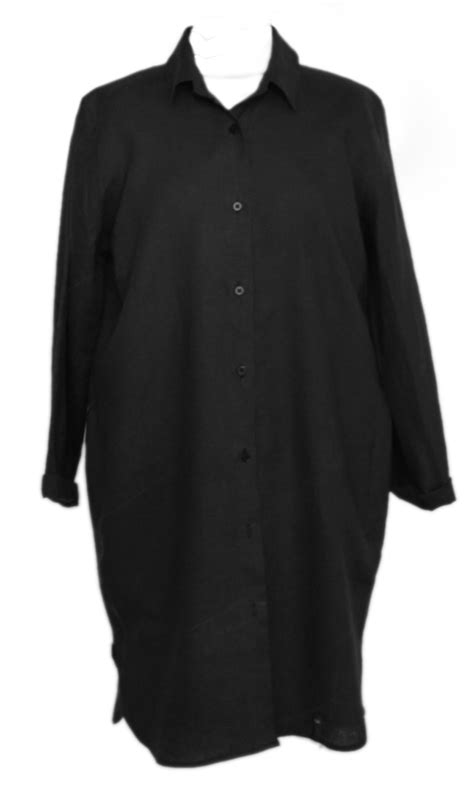 Linen Dress Shirt Casual Black. Linen clothing